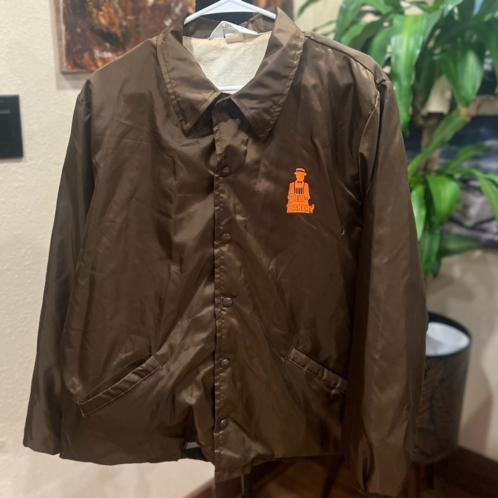 Vintage “Deli Bakery” button down jacket size large
